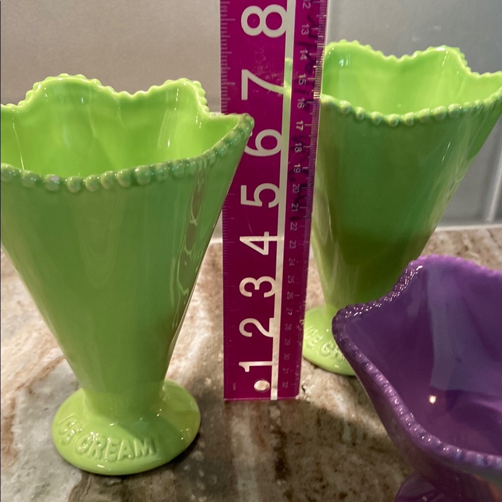 Colorful Ceramic Ice Cream Dish Set - Picture 12 of 14